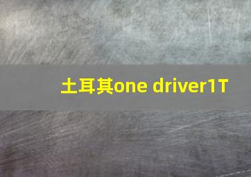 土耳其one driver1T